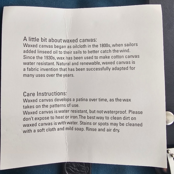 Miss Babs x Blue Spring Craft Waxed Canvas Tote No. 2 “On The Go” Teal Bag - Picture 15 of 16